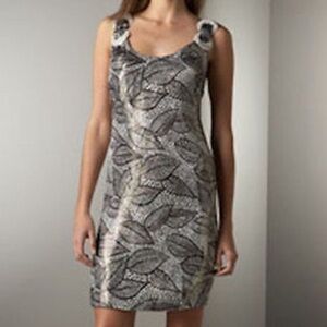 Tory Burch Metallic Leaf Print Bay Dress